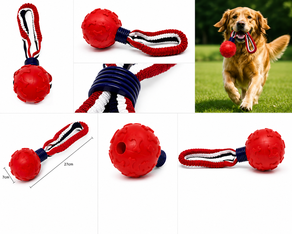 Hundespielzeug Ball am Seil