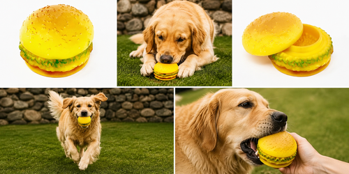 Dog Ball Squeaky Burger